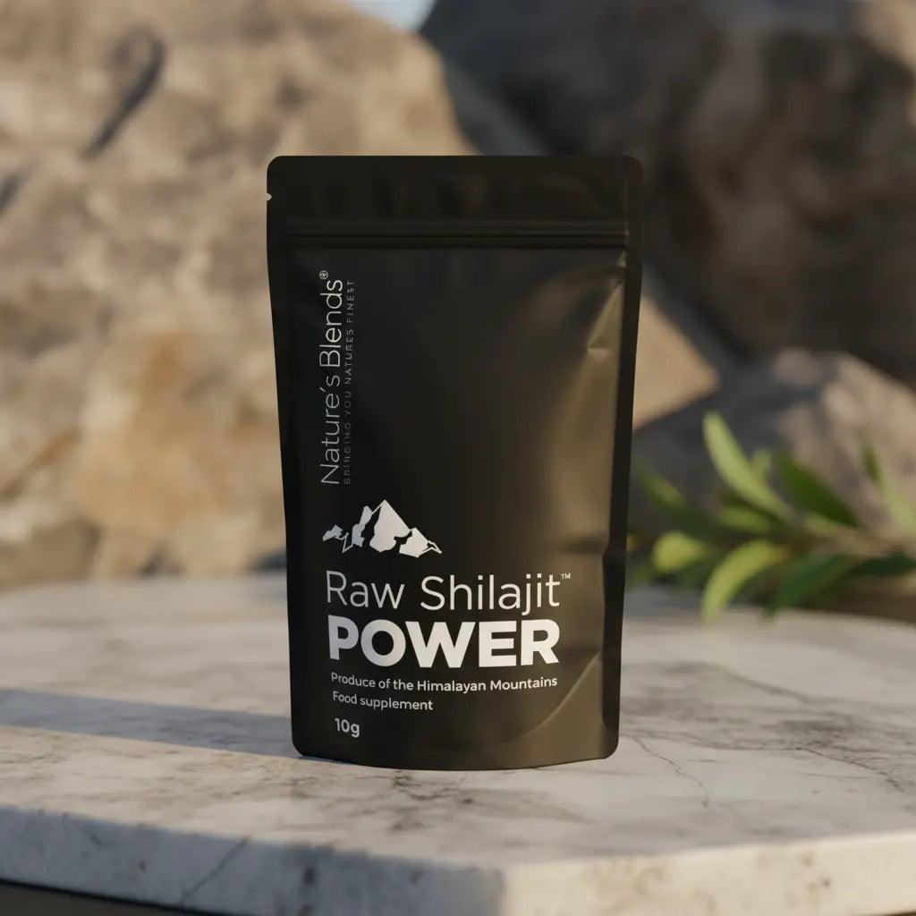 Nature's Blends Raw Shilajit Power 10g pouch – Himalayan India supplement UK