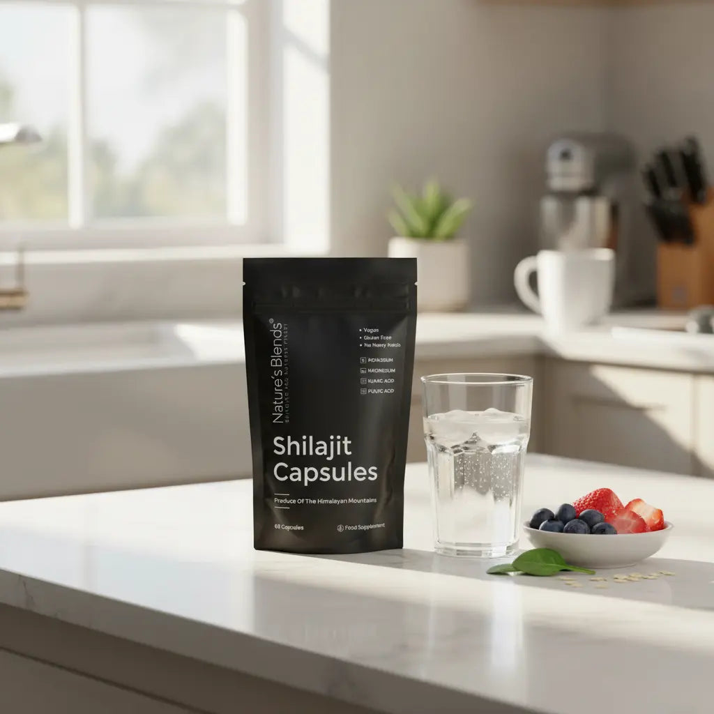 Nature's Blends Raw Shilajit Capsules 60 caps morning routine – supplement UK