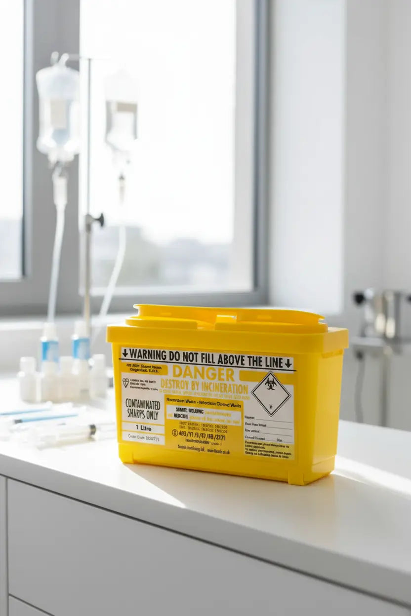 Yellow Sharps Bin - Treatment Room